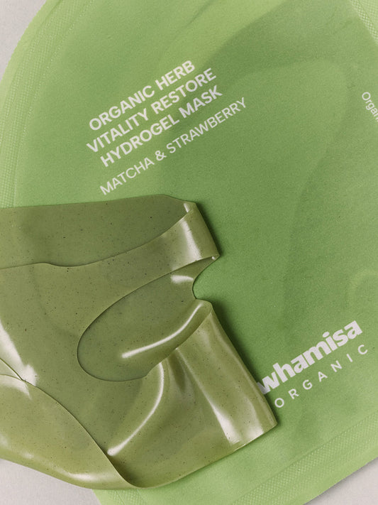 Organic Herb Vitality Restore Hydrogel Mask Matcha & Strawberry
