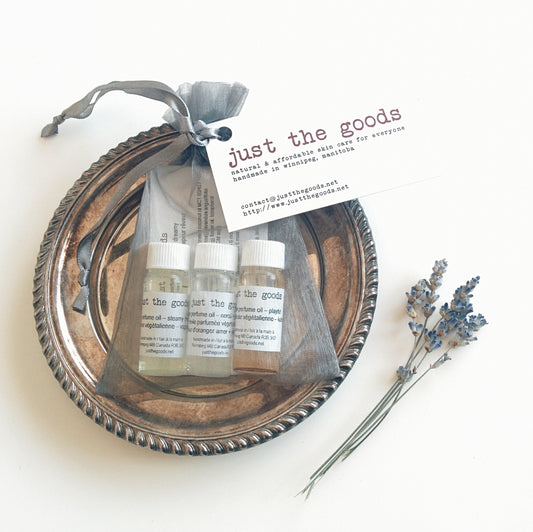 Just the Goods vegan perfume + aromatherapeutic oils
