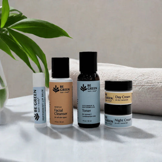 Travel Facial Care Minis & Lip Balm Gift Set