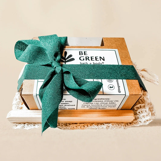 Goat Milk Soap Gift Set with Sisal Bag & Bamboo Dish