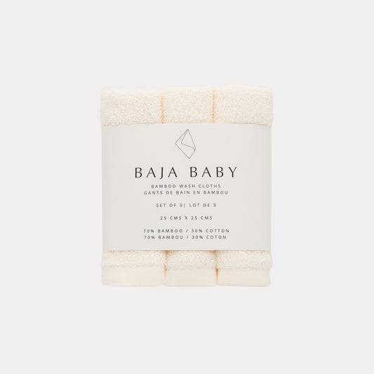 Bamboo/Cotton Wash Cloths | 3 Pack
