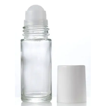 50 ml / 1.6 oz glass roll on bottle with cap