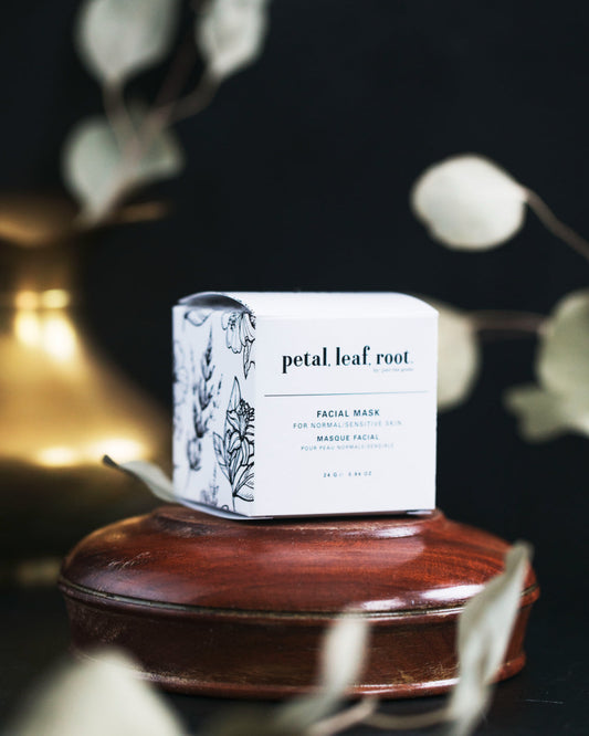 petal, leaf, root. by Just the Goods face mask for oily skin
