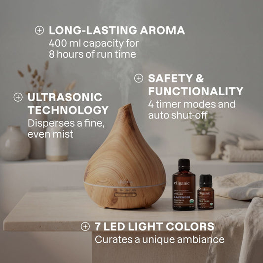 Wooden Ultrasonic Aromatherapy Diffuser