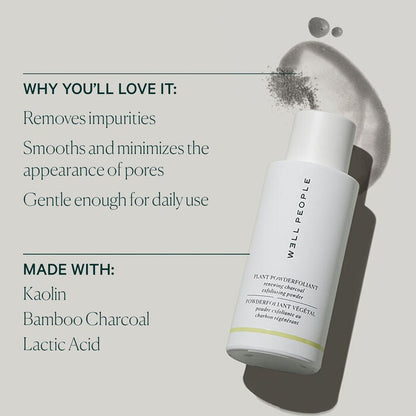 Plant Powderfoliant Renewing Charcoal Exfoliating Powder