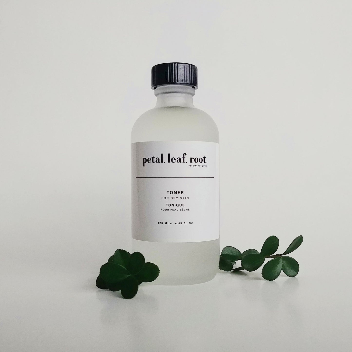 petal, leaf, root. by Just the Goods facial toner for dry skin (alcohol-free)