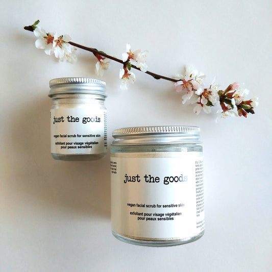 Just the Goods vegan facial scrub for sensitive skin