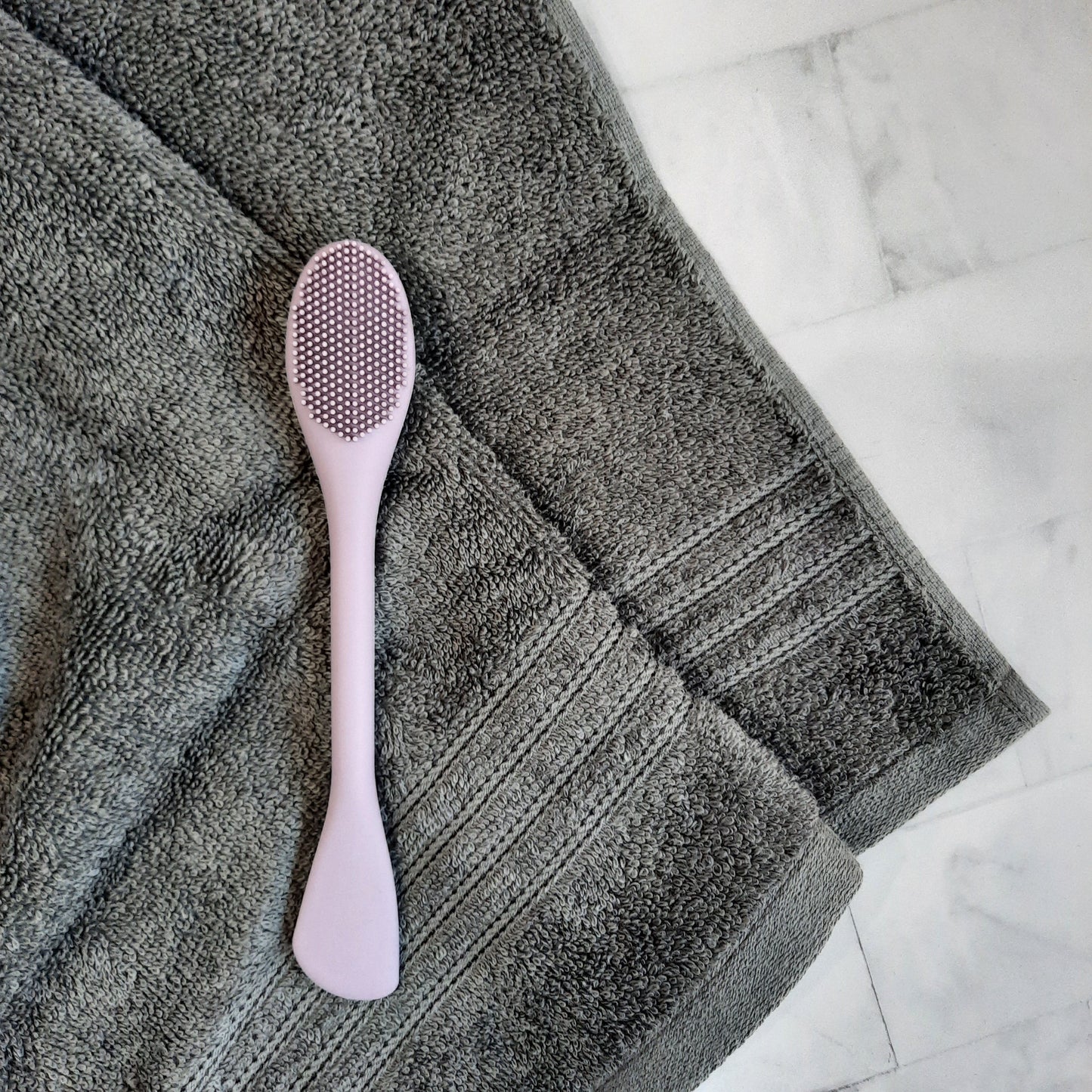 silicone face mask applicator / removal brush + facial scrub brush for beards