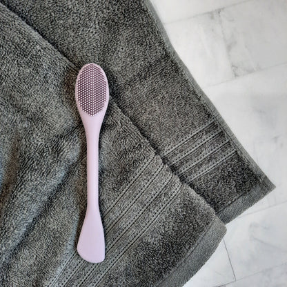 silicone face mask applicator / removal brush + facial scrub brush for beards