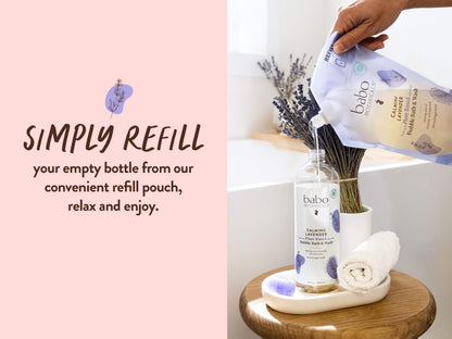 Calming Lavender Bubble Bath & Body Wash Refill Set