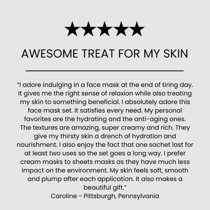 5 PACK FACE MASKS SET
