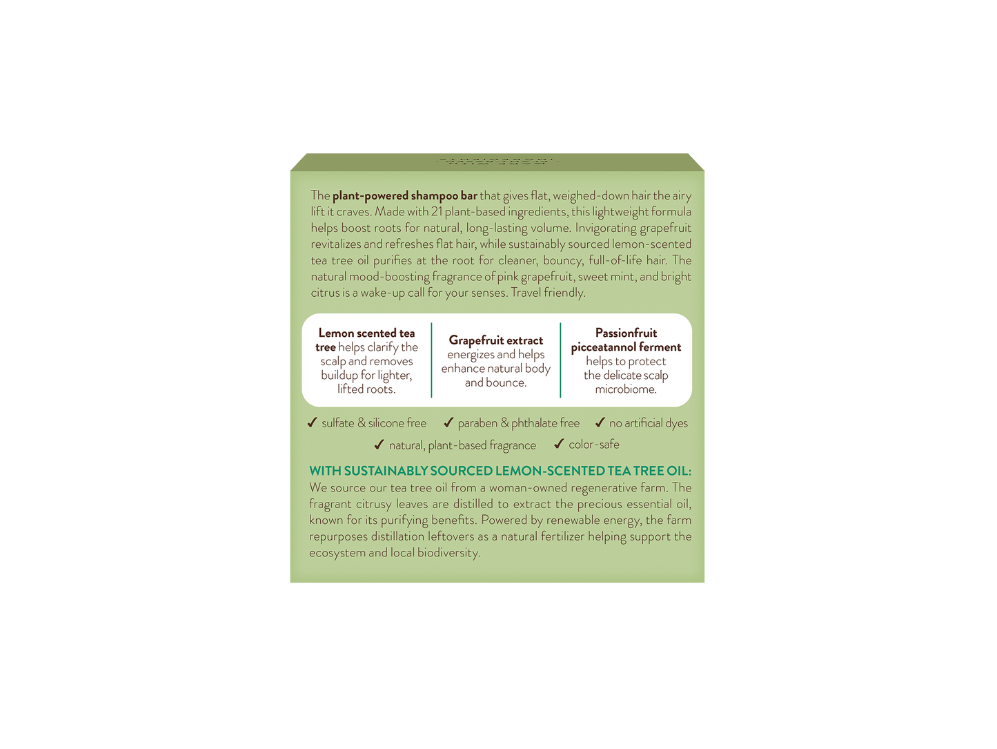 Volumizing Tea Tree & Grapefruit Shampoo Bar