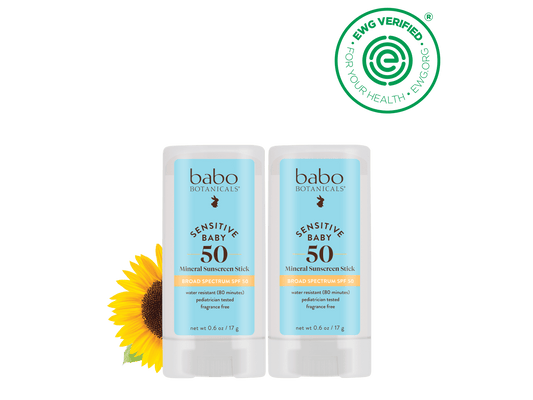 Sensitive Baby Mineral Sunscreen Stick SPF50 Duo