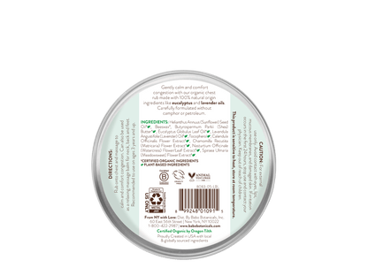 Eucalyptus Remedy Organic Soothing Chest Rub