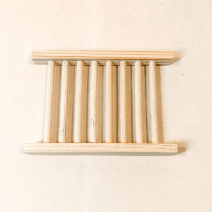 Bamboo Soap Dish with Ladder Drainage