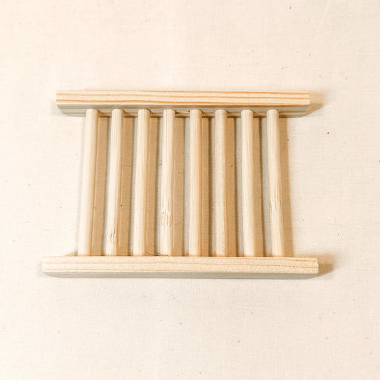 Bamboo Soap Dish with Ladder Drainage