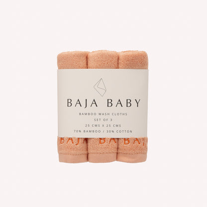 Bamboo/Cotton Wash Cloths | 3 Pack