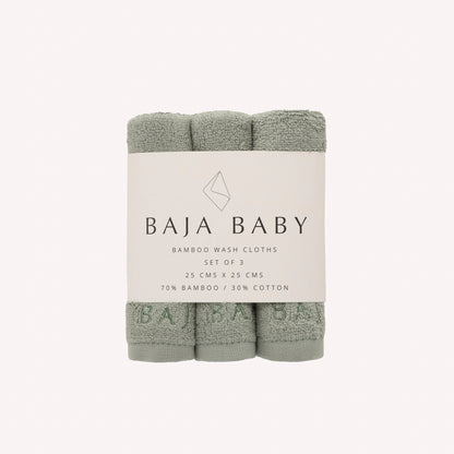 Bamboo/Cotton Wash Cloths | 3 Pack
