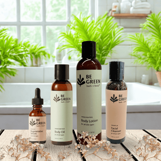 Natural EWG Verified Skincare Gift Set – Rosehip Serum, Cleanser & More