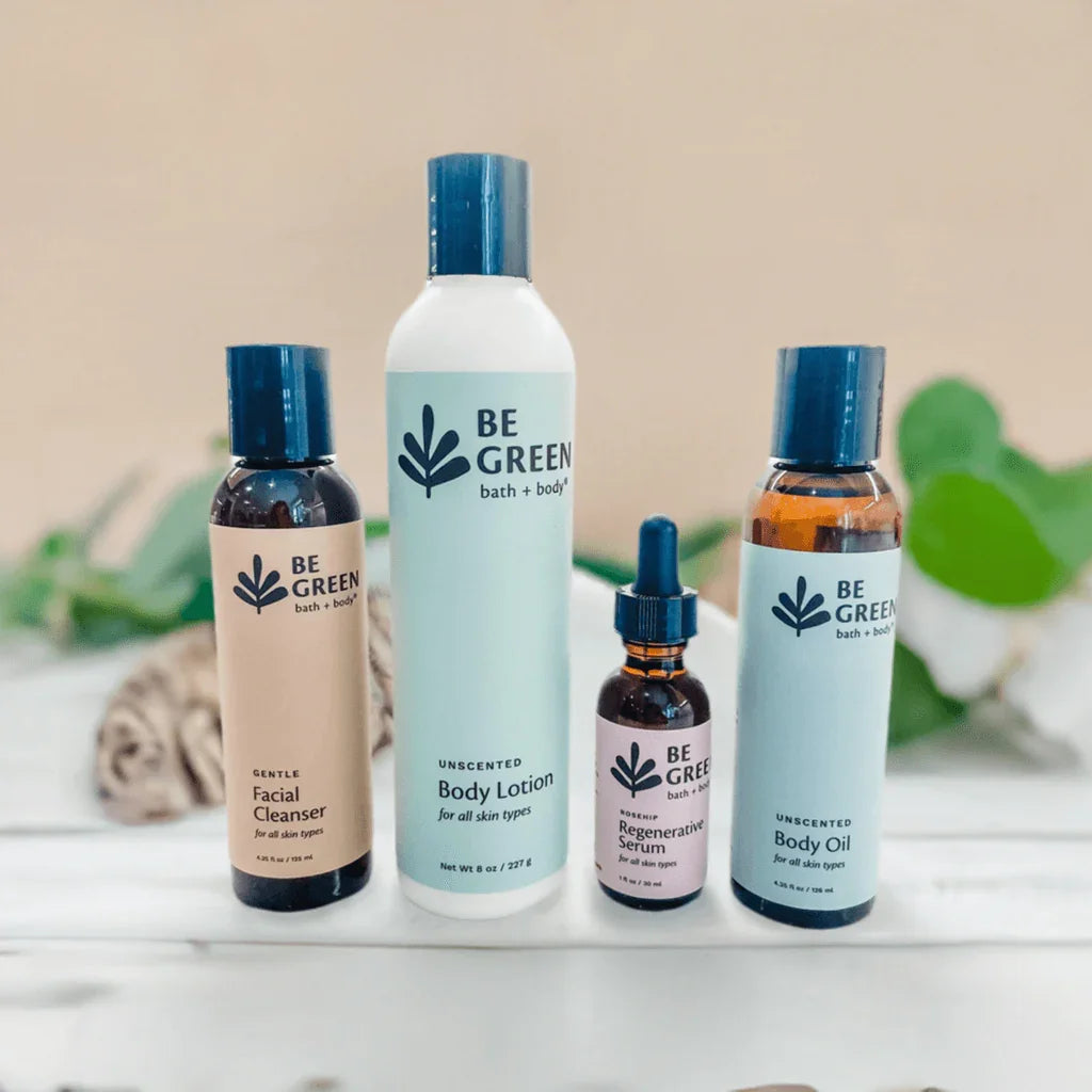 Natural EWG Verified Skincare Gift Set – Rosehip Serum, Cleanser & More