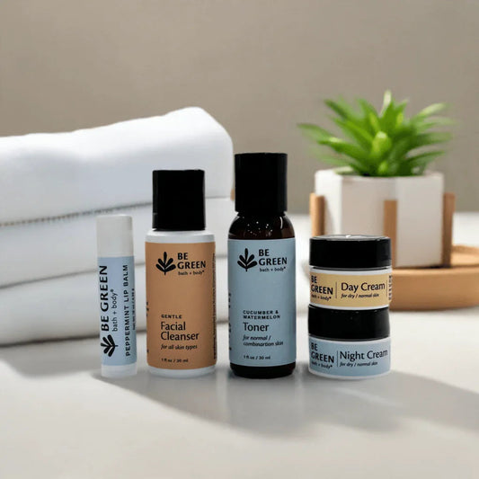 Travel Facial Care Minis & Lip Balm Gift Set