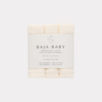 Bamboo/Cotton Wash Cloths | 3 Pack