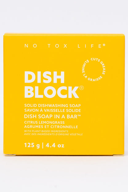 DISH BLOCK® solid dish soap - Citrus Lemongrass - Pack of 4 - No Tox Life®