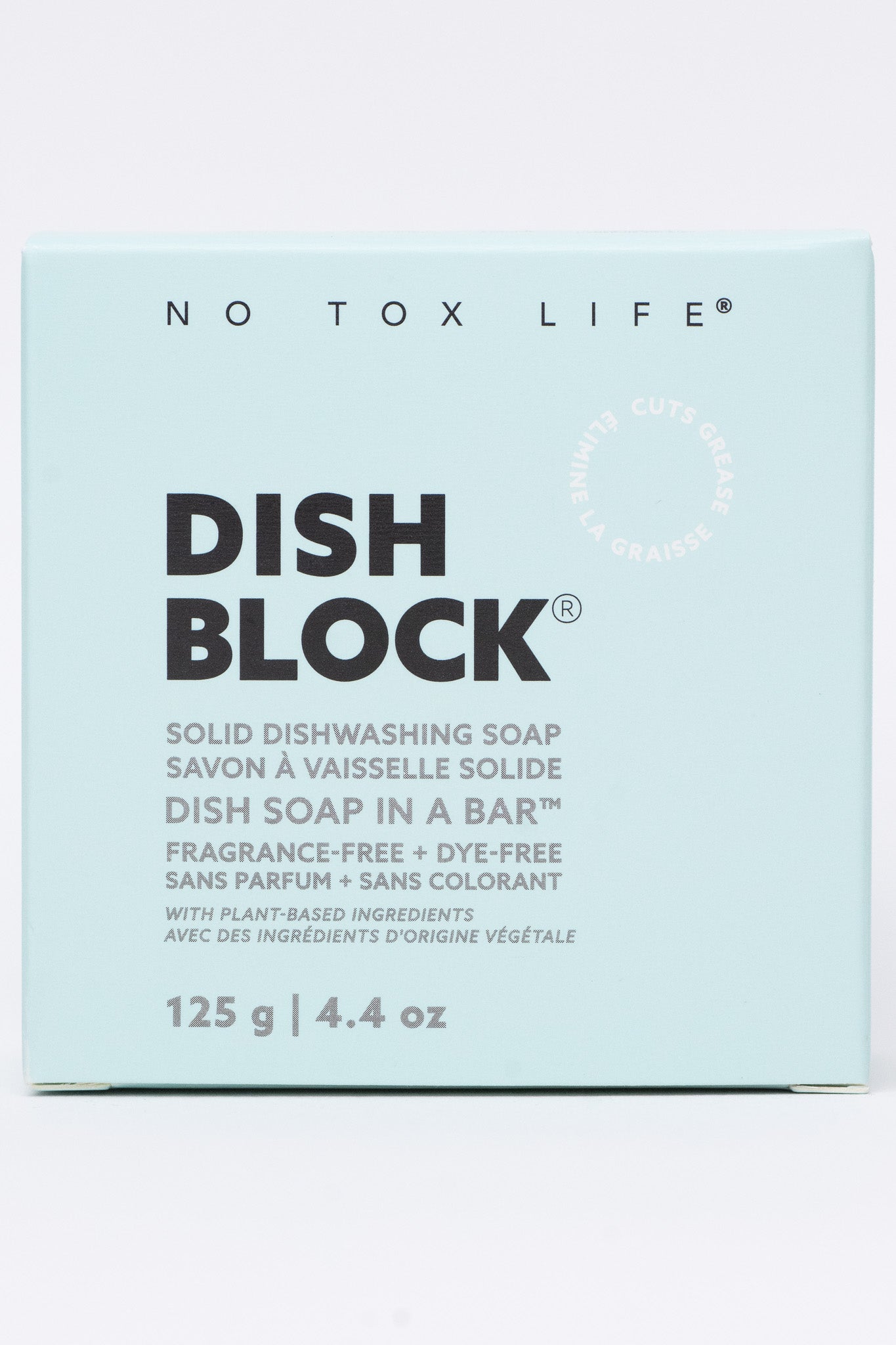 DISH BLOCK® solid dish soap - Fragrance Free - Pack of 4 - No Tox Life®