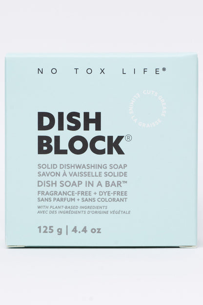DISH BLOCK® solid dish soap - Fragrance Free - Pack of 4 - No Tox Life®