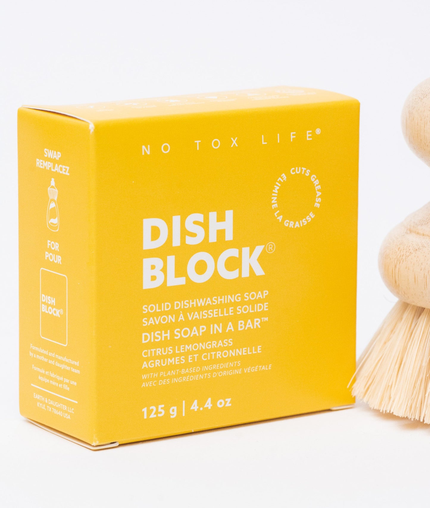 DISH BLOCK® solid dish soap - Citrus Lemongrass - Pack of 4 - No Tox Life®