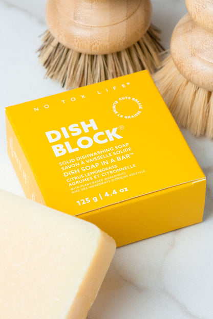 DISH BLOCK® solid dish soap - Citrus Lemongrass - Pack of 4 - No Tox Life®