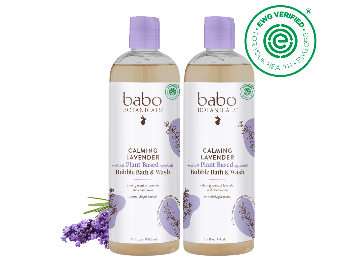Calming Lavender Bubble Bath & Wash Duo