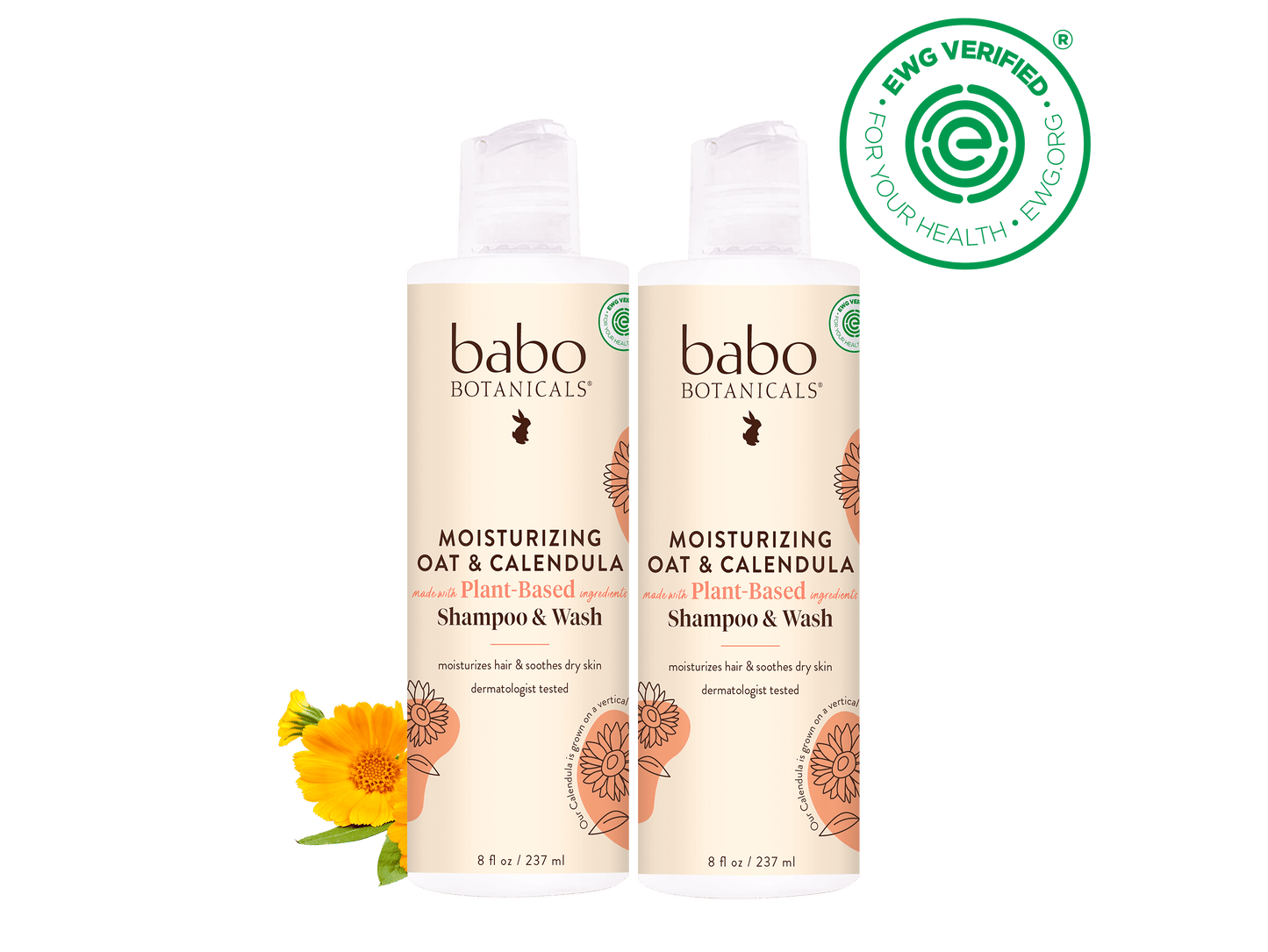 Moisturizing Oat & Calendula Shampoo & Wash Duo - 8 oz