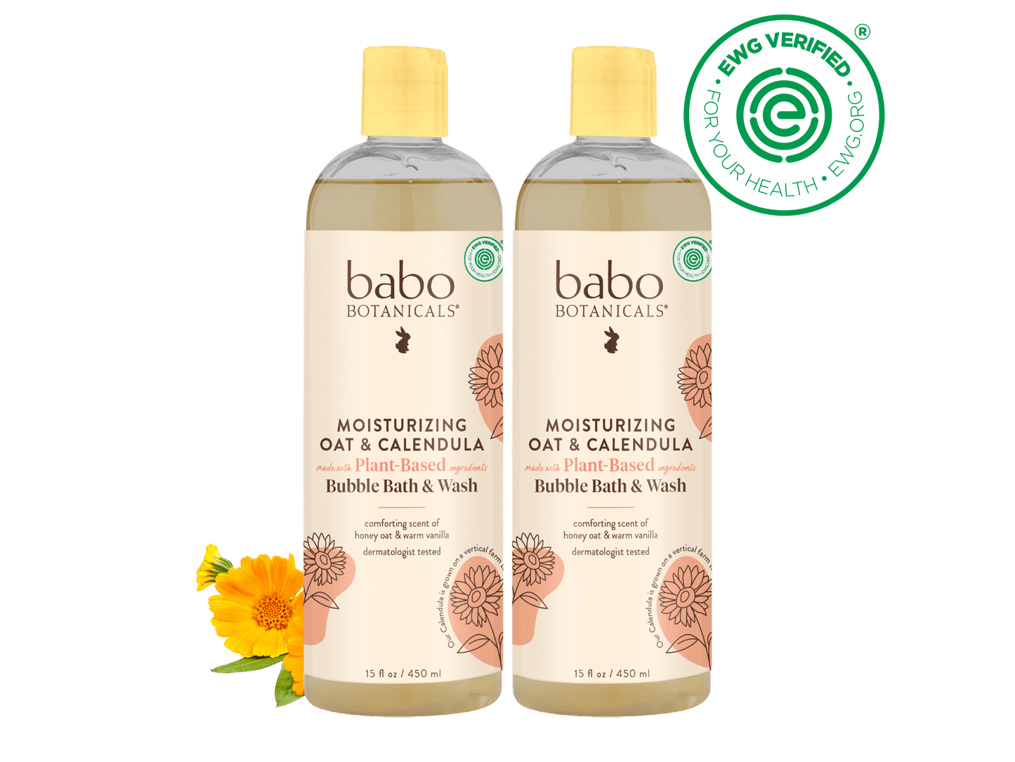 Moisturizing Oat & Calendula Bubble Bath & Wash Duo