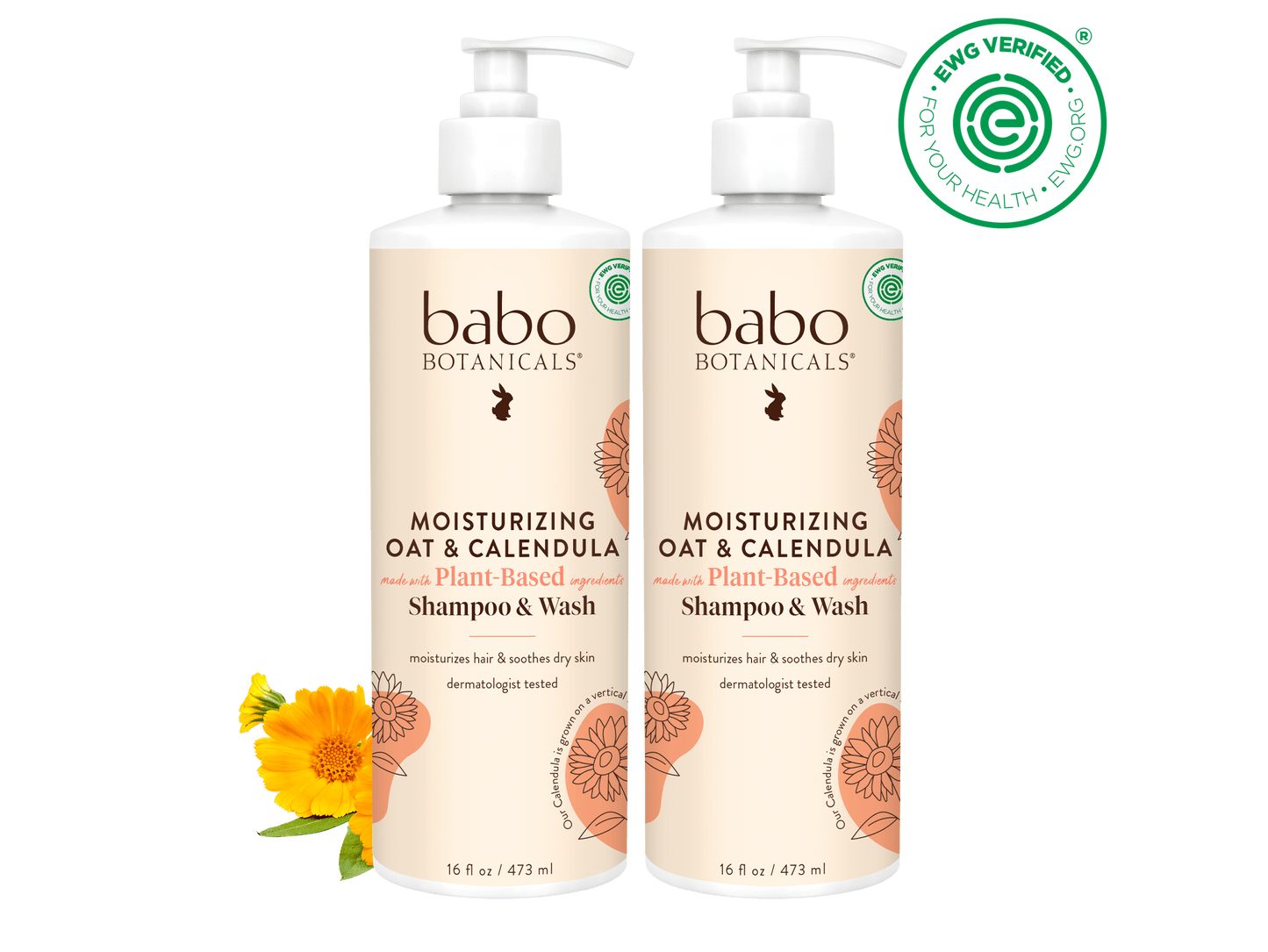 Moisturizing Oat & Calendula Shampoo & Wash Duo - 16 oz