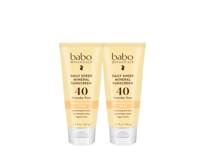 Daily Sheer Mineral Sunscreen Lotion SPF40 Duo