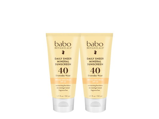 Daily Sheer Mineral Sunscreen Lotion SPF40 Duo