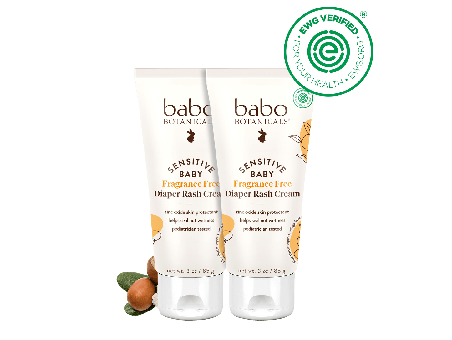 Sensitive Baby Zinc Diaper Rash Cream 3oz Duo