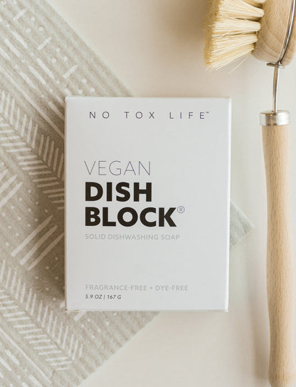 DISH BLOCK® solid dish soap - 6 oz (170g) bars - Pack of 4 - No Tox Life®