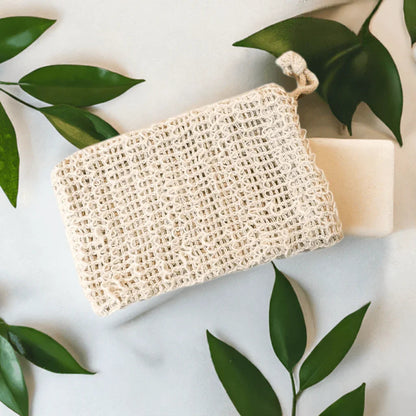 Sisal Soap Saver Bag with Drawstring