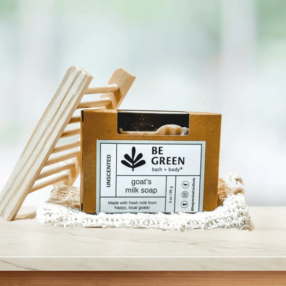 Goat Milk Soap Gift Set with Sisal Bag & Bamboo Dish