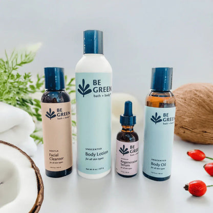 Natural EWG Verified Skincare Gift Set – Rosehip Serum, Cleanser & More
