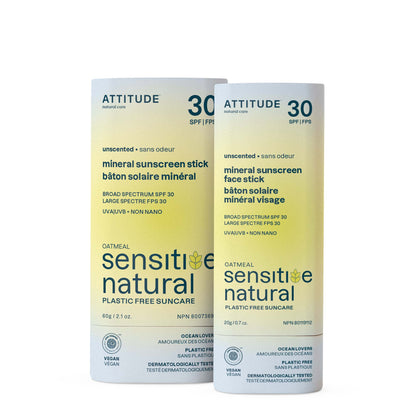 Mineral Sunscreen Stick Duo Face & Body - Spf 30 Sensitive Skin