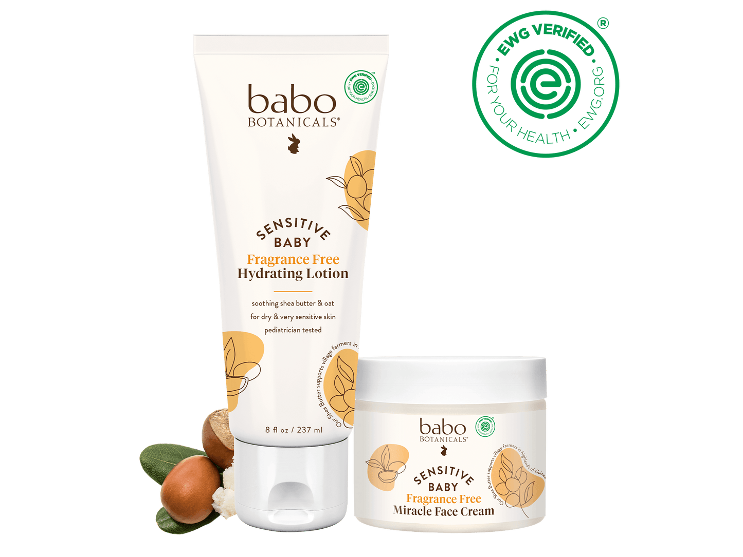Sensitive Baby Face & Body Hydration Set (Lotion+Cream)