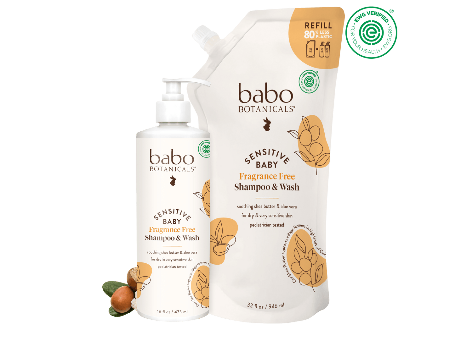 Sensitive Baby Shampoo & Refill Set