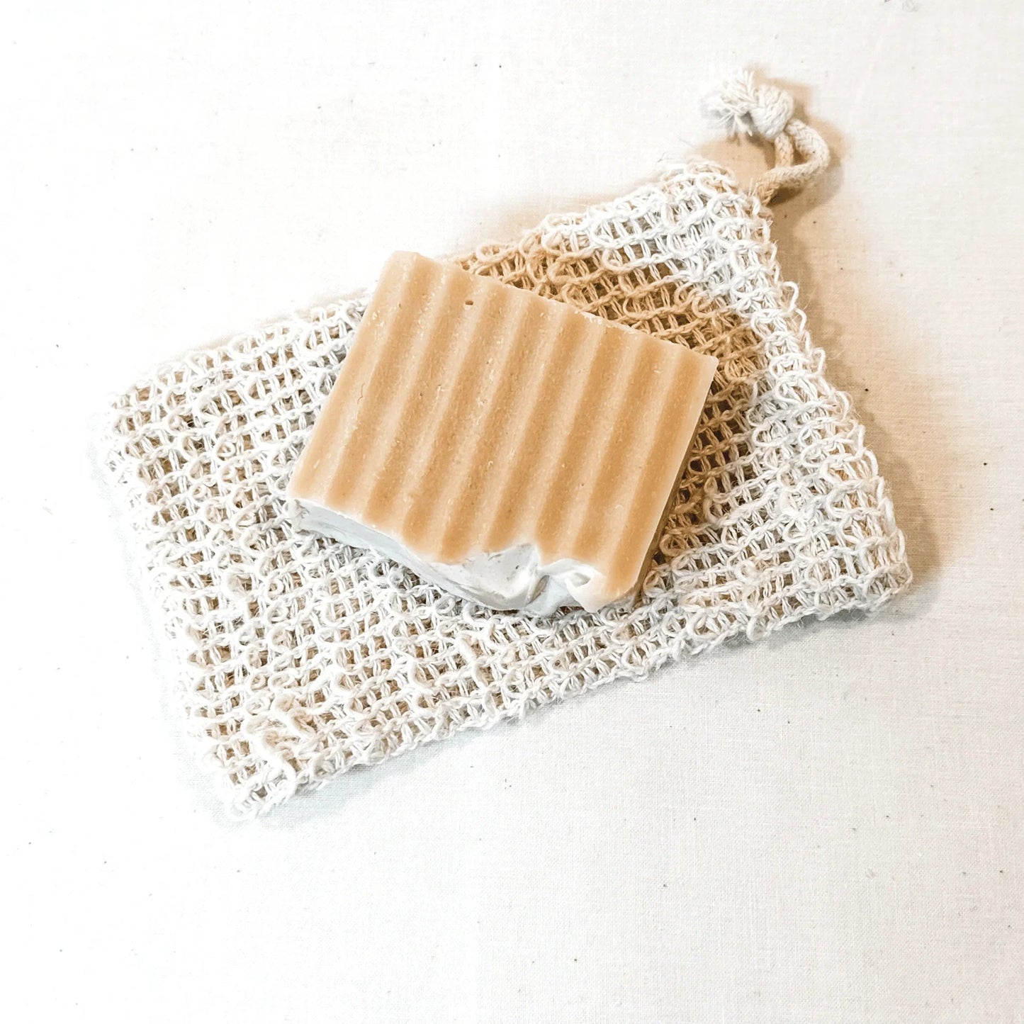Sisal Soap Saver Bag with Drawstring