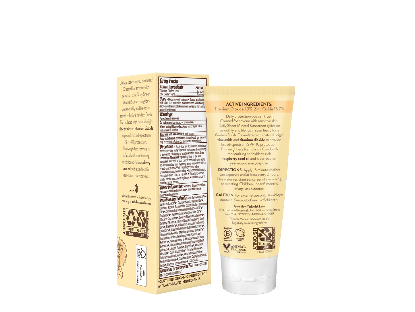 Daily Sheer Mineral Sunscreen Lotion SPF40 Duo
