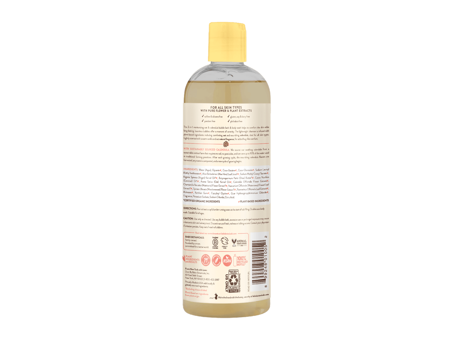 Moisturizing Oat & Calendula Bubble Bath & Wash
