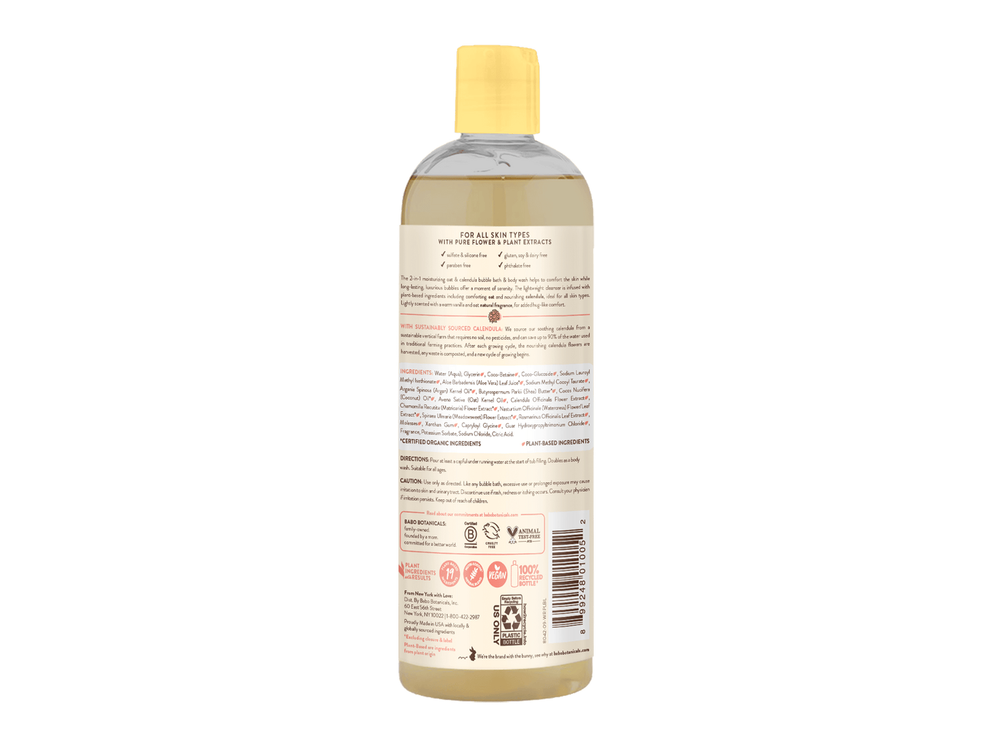 Moisturizing Oat & Calendula Bubble Bath & Wash Duo