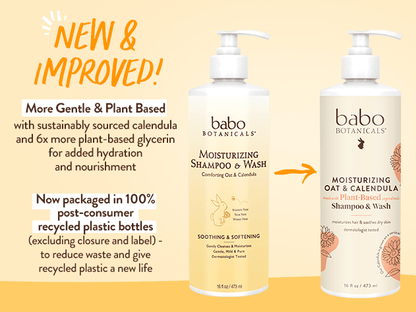 Moisturizing Oat & Calendula Shampoo & Wash Duo - 16 oz